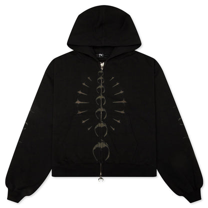 TC Ribcage Zip-Up Hoodie - Black