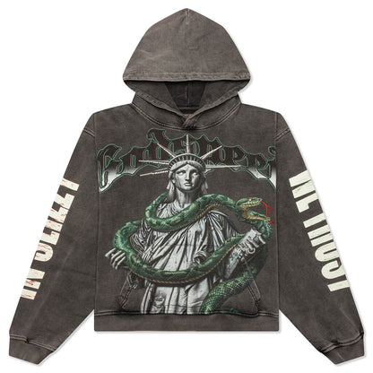 Top 5 Slizzy VVS Hoodie - Grey Wash