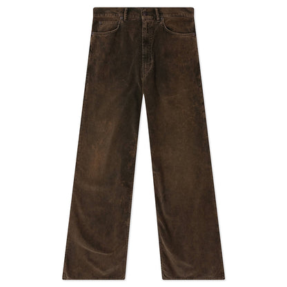 Stonewash Corduroy Trousers - Olive Green