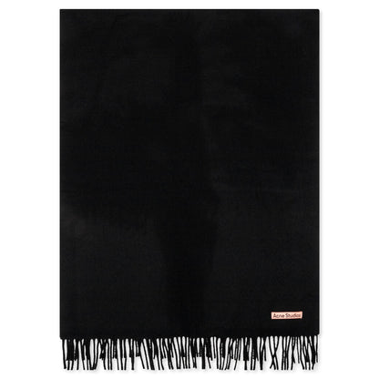 Fringe Wool Scarf - Black