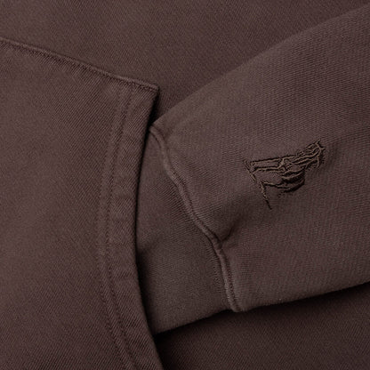 Valley Riders Zip Up Hoodie - Sun Faded Washed Brown