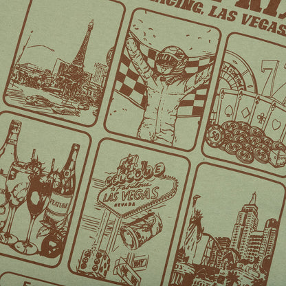 Vegas Racer Comic Tee - Oil Green - DNML