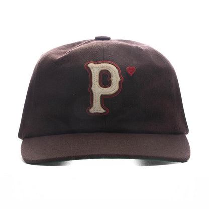 Wool Baseball "P" Hat - Brown