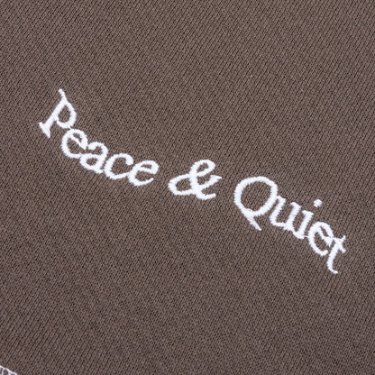 Wordmark Reverse Stitched Hoodie - Brown