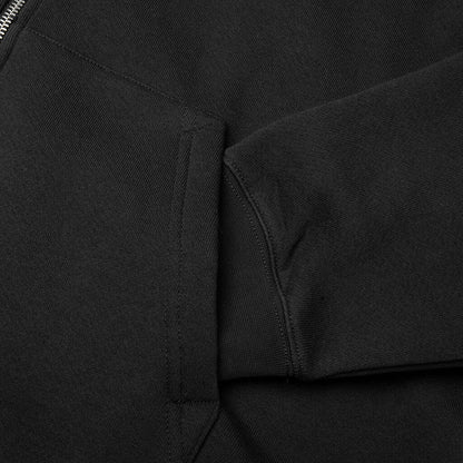 Wordmark Zip Up Hoodie - Black