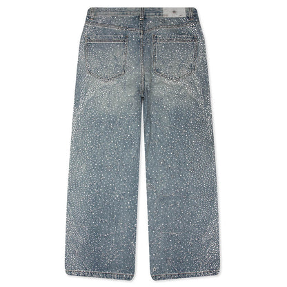 20K Zodiac Diamond Denim Pants - Blue