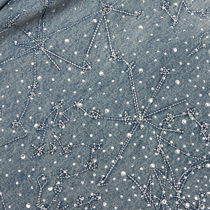 20K Zodiac Diamond Denim Pants - Blue