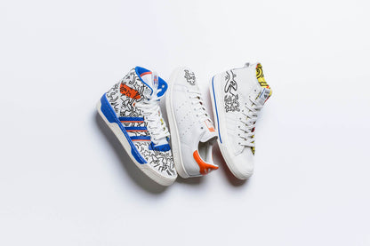 adidas Originals x Keith Haring Nizza Hi RF - Crystal White/Blue/Core White