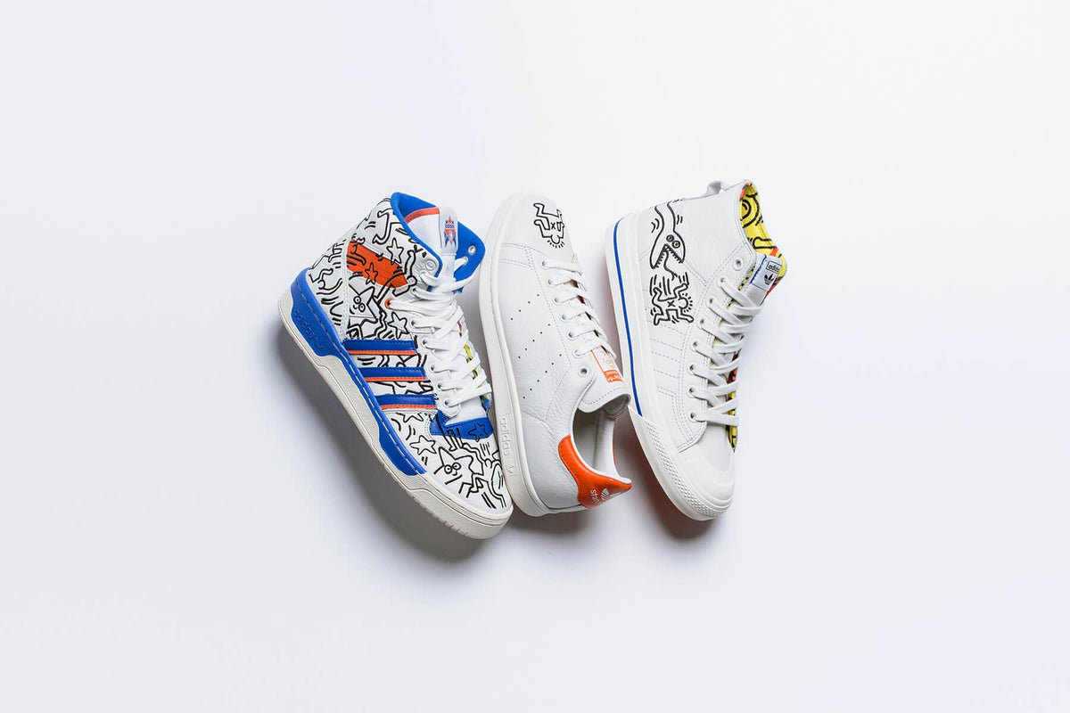 adidas Originals x Keith Haring Rivalry Hi - Crystal White/Blue/Core White