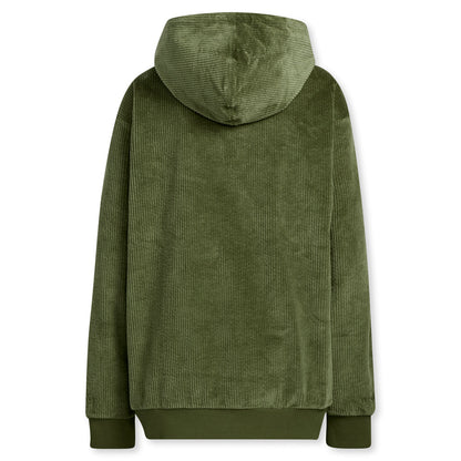adidas Originals x Ivy Park Corduroy Hoodie - Wild Pine/Solar Slime