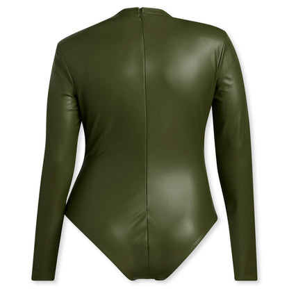adidas Originals x Ivy Park Women's Plus Size Faux Leather Bodysuit - Wild Pine