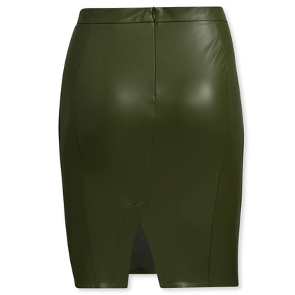 adidas Originals x Ivy Park Women's Plus Size Faux Leather Skirt - Wild Pine