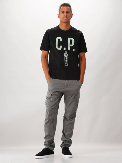 C.P. Company T-shirt Zwart Mercerized Jersey 30/2 Twisted