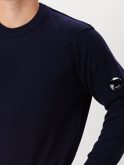 Cp Company Trui Blauw Knitwear Crewneck