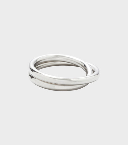 Aligned Bangle Silver