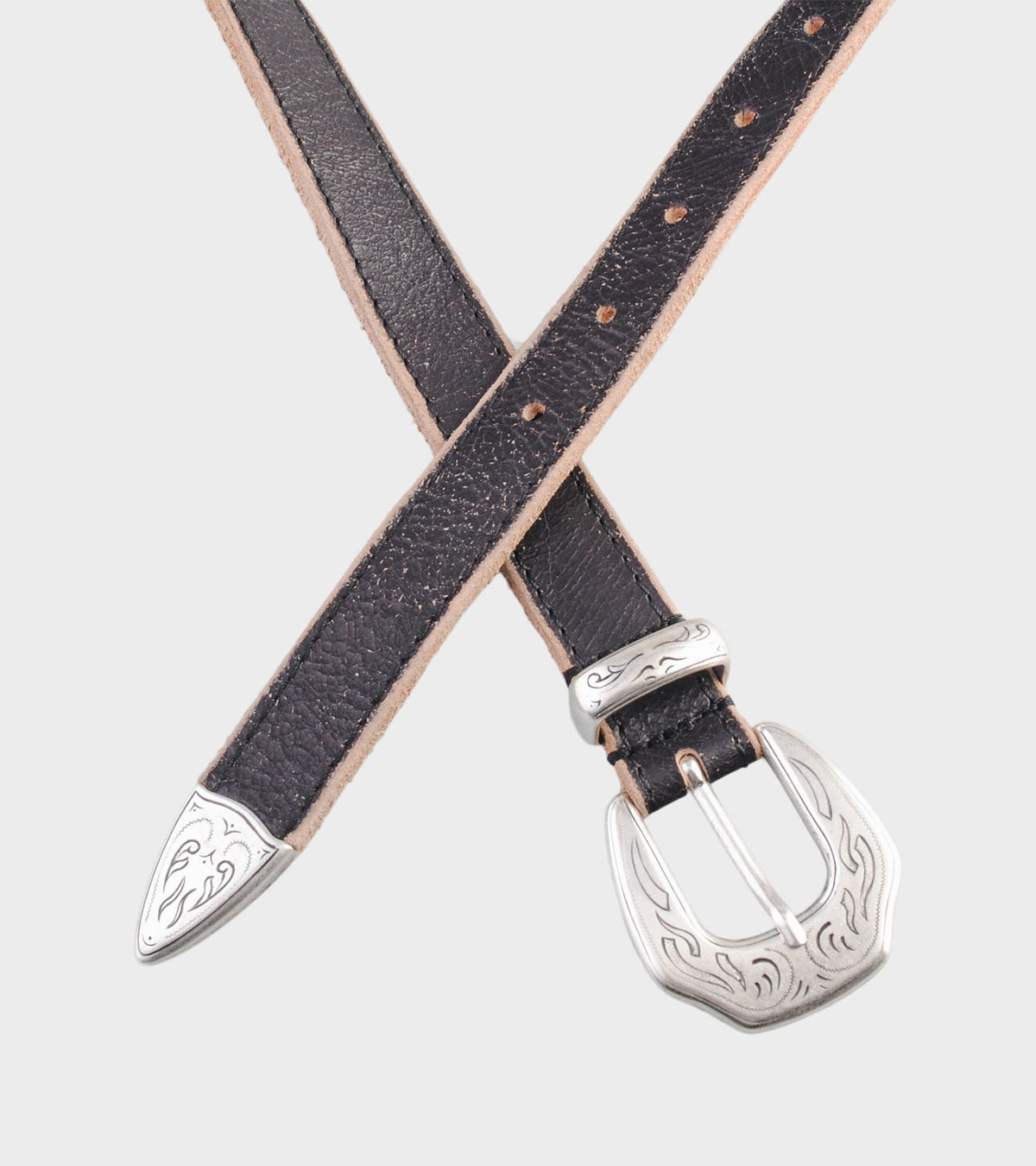 M2438 Cracked Belt Black