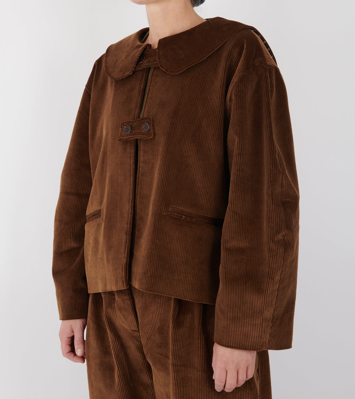 Cotton 8 Wale Cord Ellie Jacket Tan