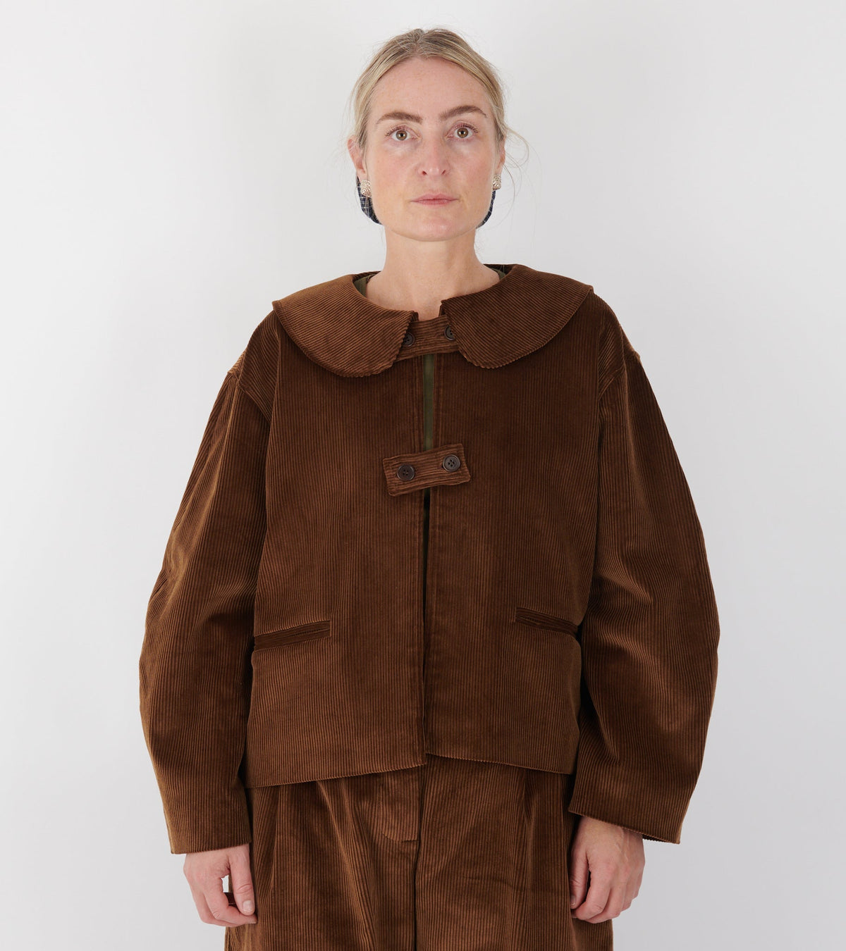 Cotton 8 Wale Cord Ellie Jacket Tan
