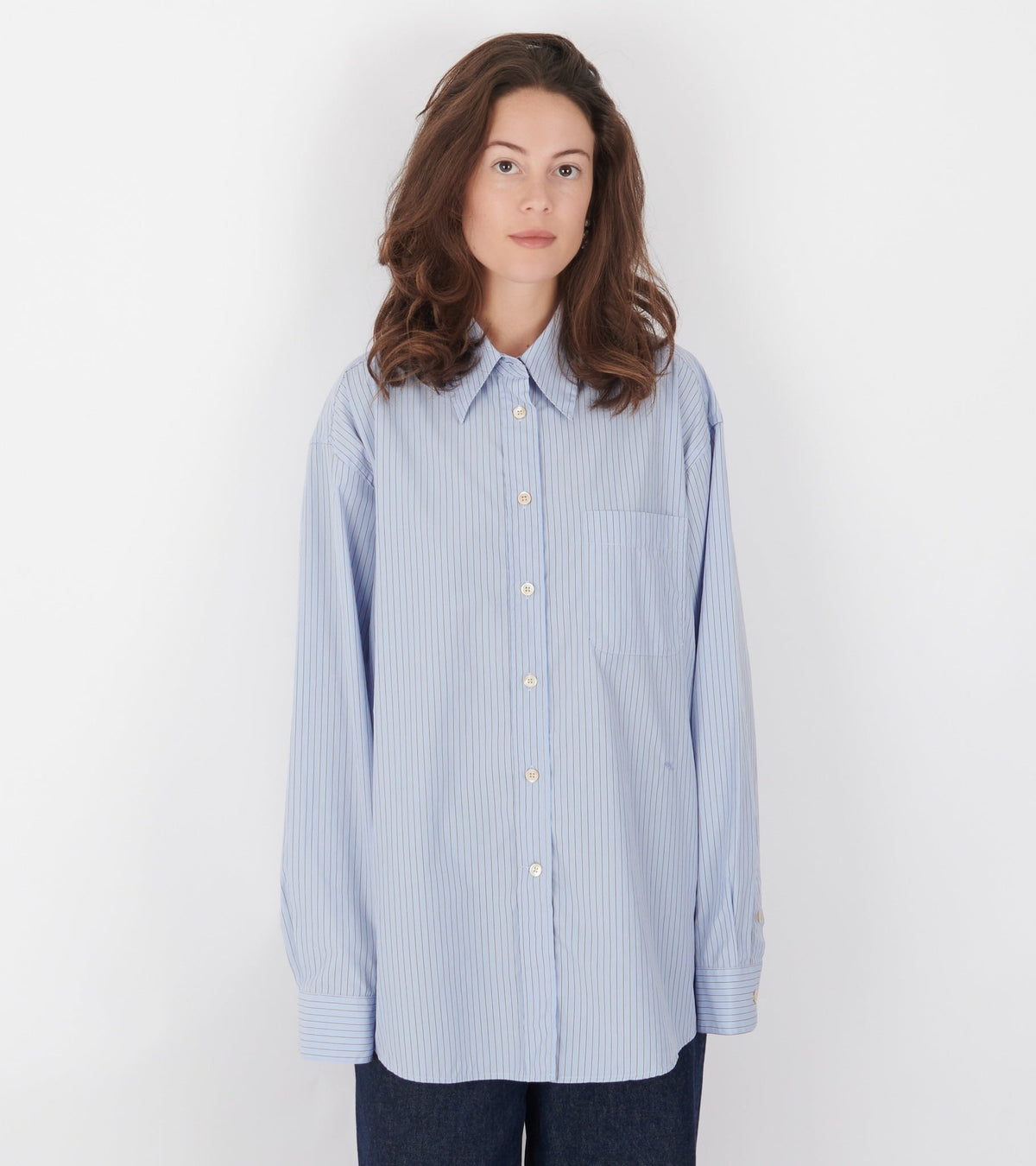 W Precious Shirt Typewriter Stripe Poplin