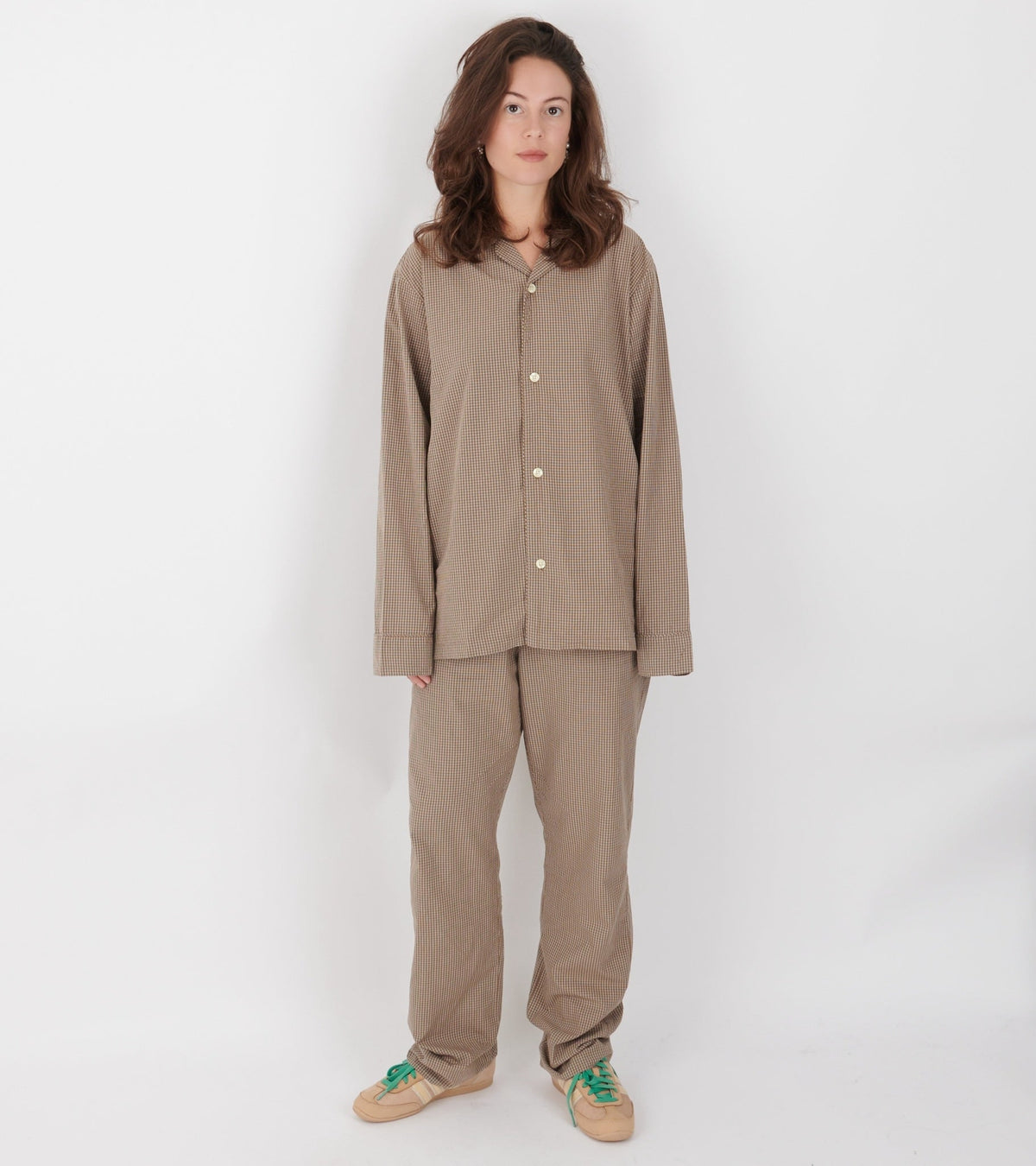 Classic Pyjamas Check Mix Fossil