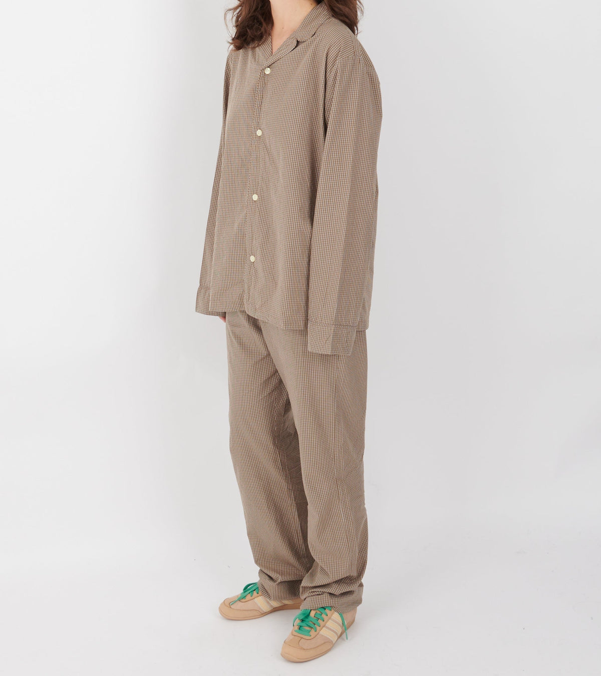 Classic Pyjamas Check Mix Fossil