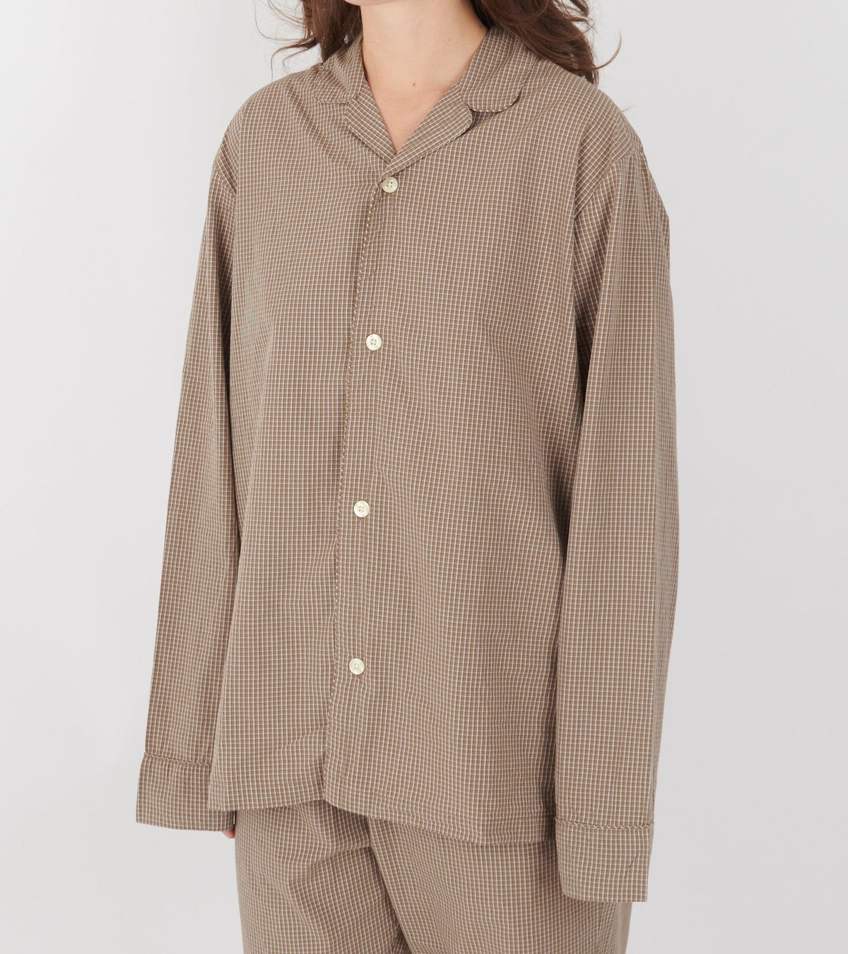 Classic Pyjamas Check Mix Fossil