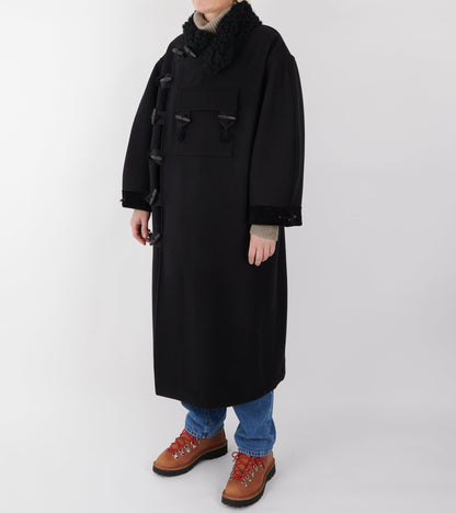 Hainsworth Wool Officer Coat Black