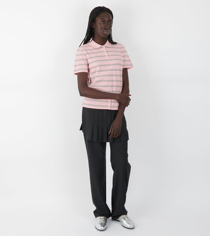 Julieta Striped S/S Polo Pink