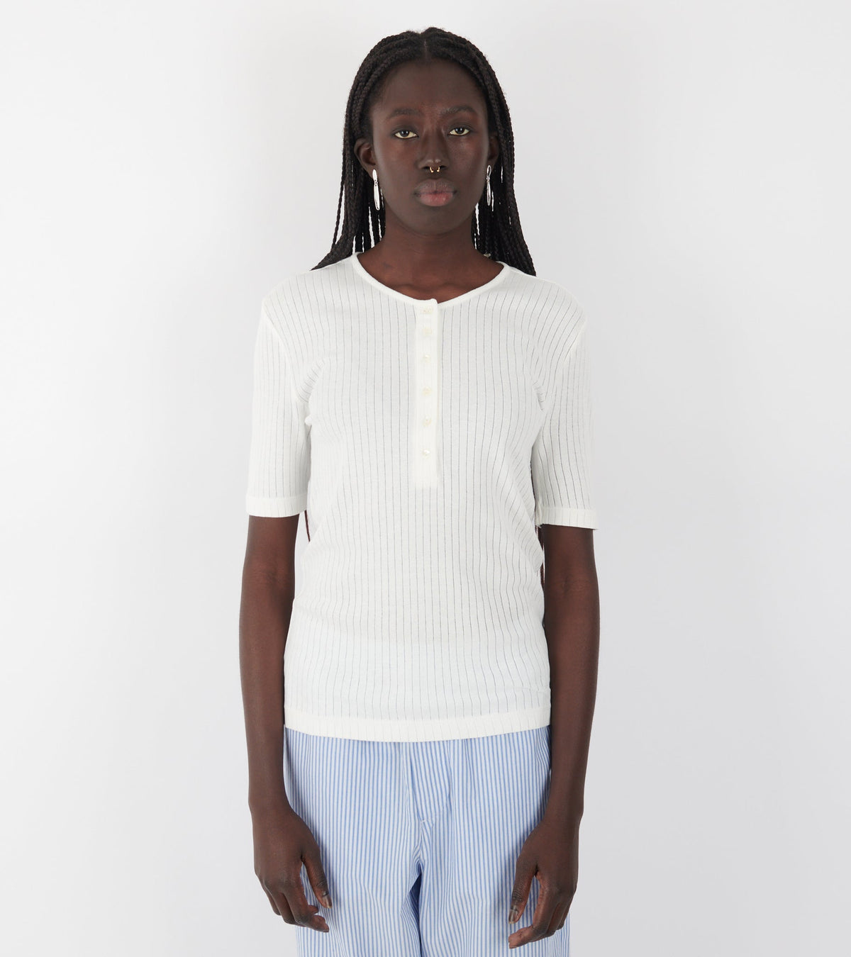 Liv Henley Tee Optic White