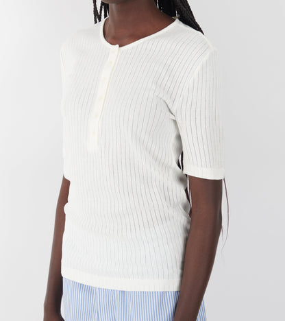 Liv Henley Tee Optic White