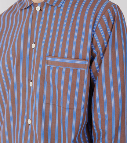 Pyjamas Shirt - Chestnut Stripes