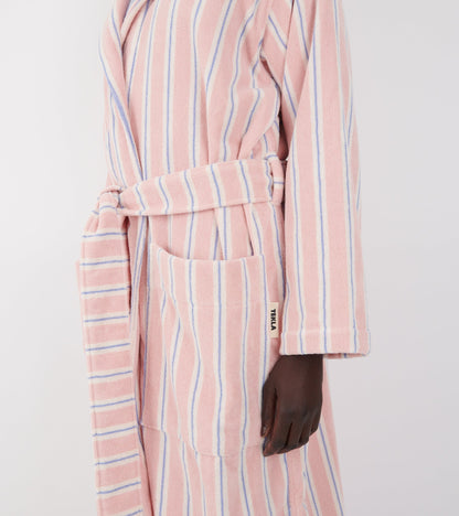 Hooded Bathrobe Candy Stripes