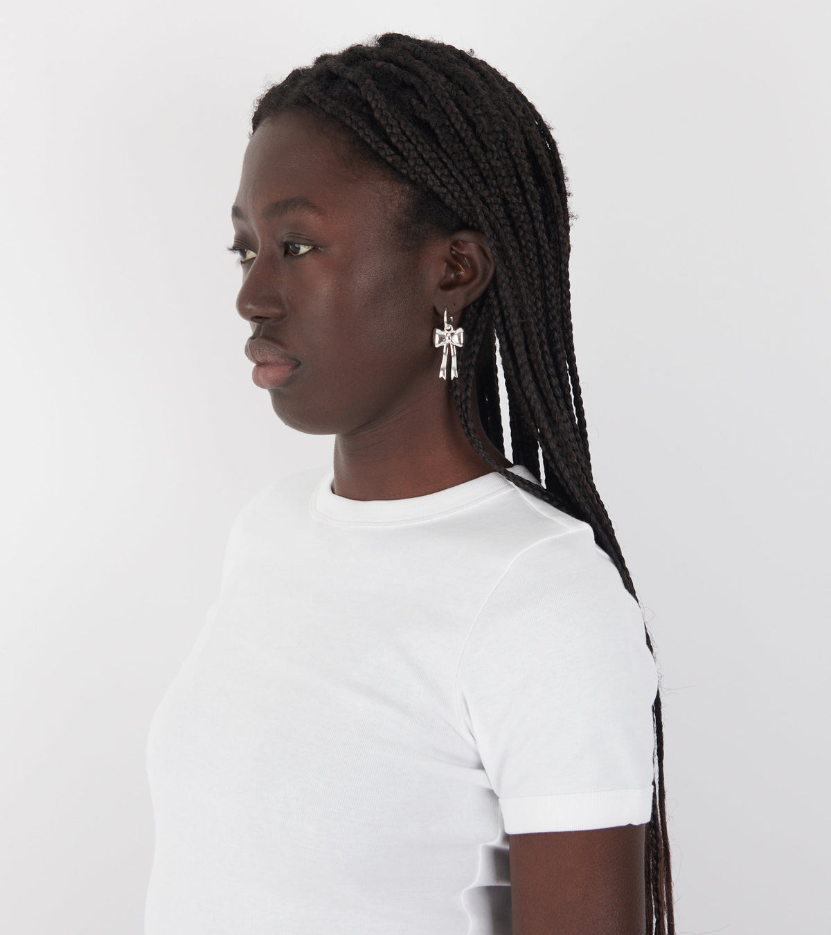 Bow Hoop Silver