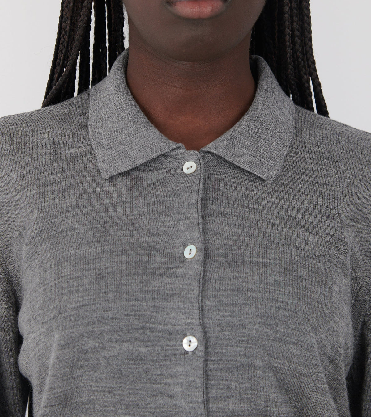 Amethyst Cardigan Grey Melange