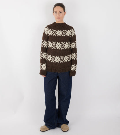 Annika Sweater Brown/Off-white
