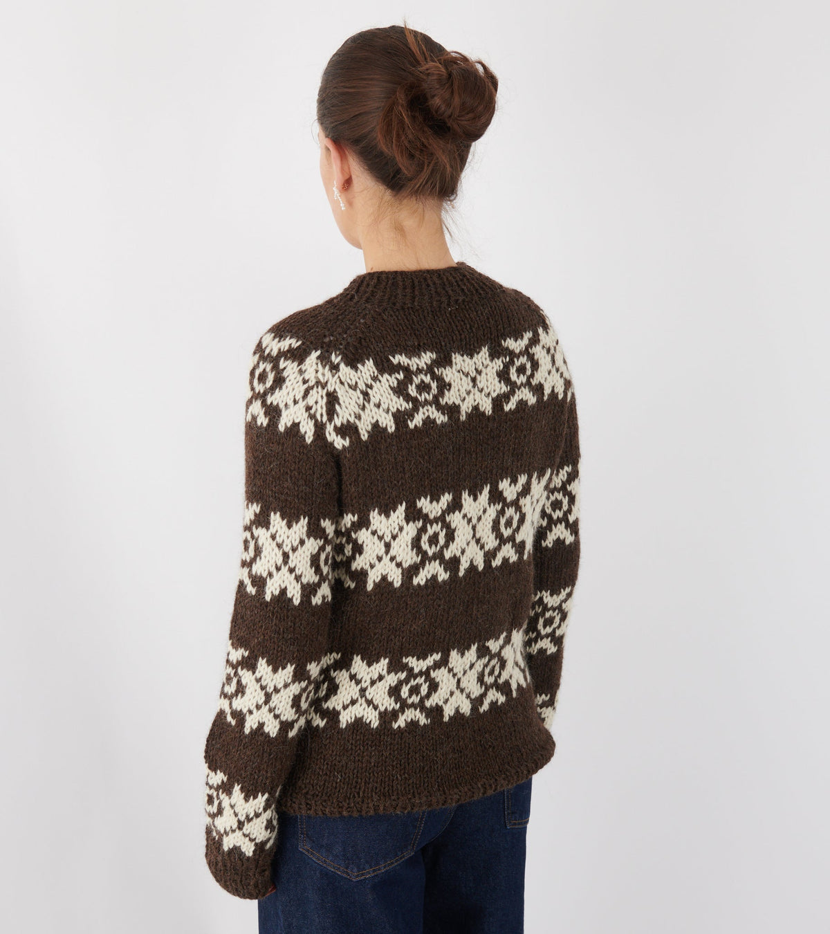 Annika Sweater Brown/Off-white