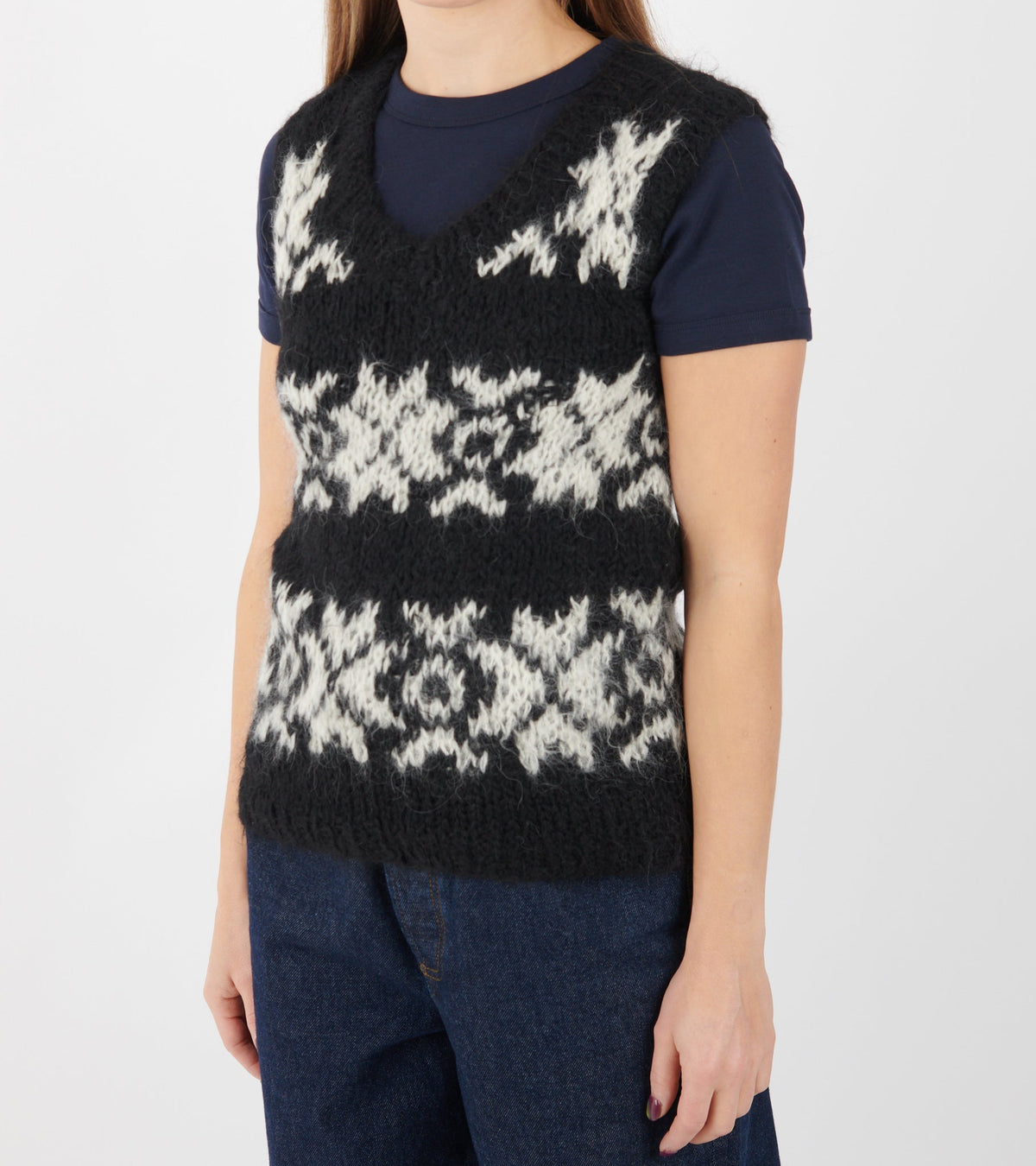 Inka Vest Black/Off-white