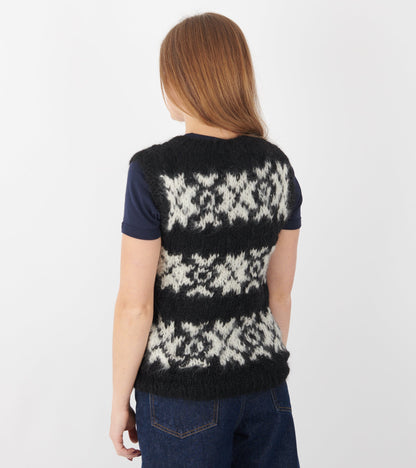 Inka Vest Black/Off-white