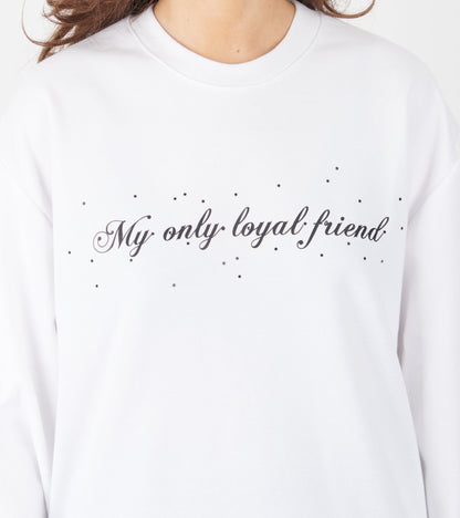 Oversized L/S Dog T-shirt White