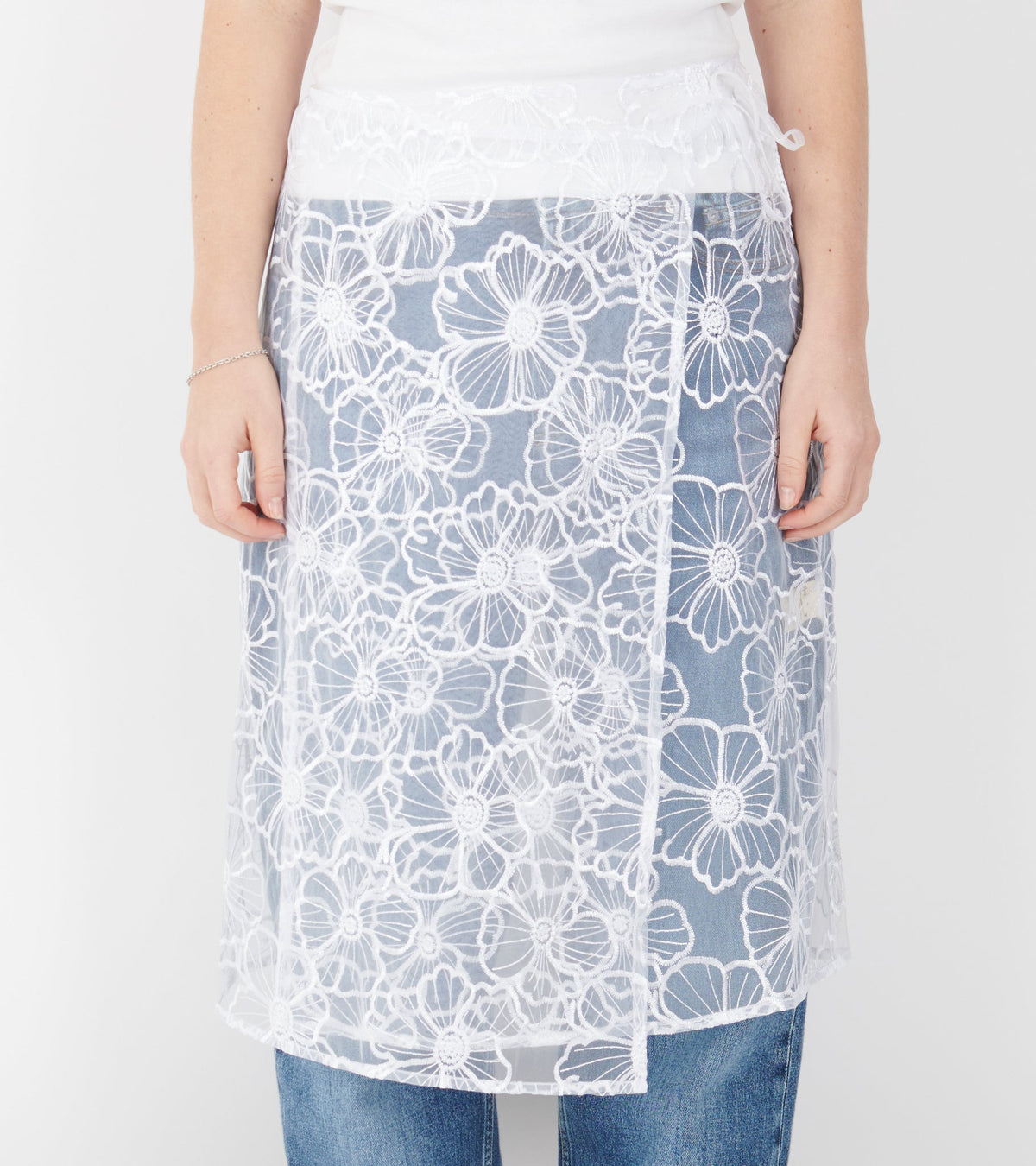 Alba Long Skirt White