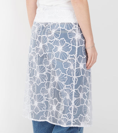 Alba Long Skirt White
