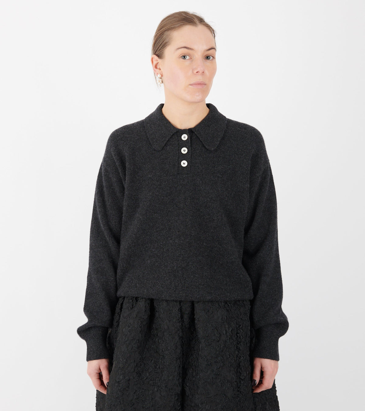 Edie Polo Shirt Charcoal Grey