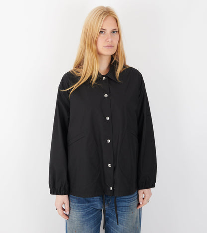 Dry Touch Cotton Poplin Logo Jacket Black