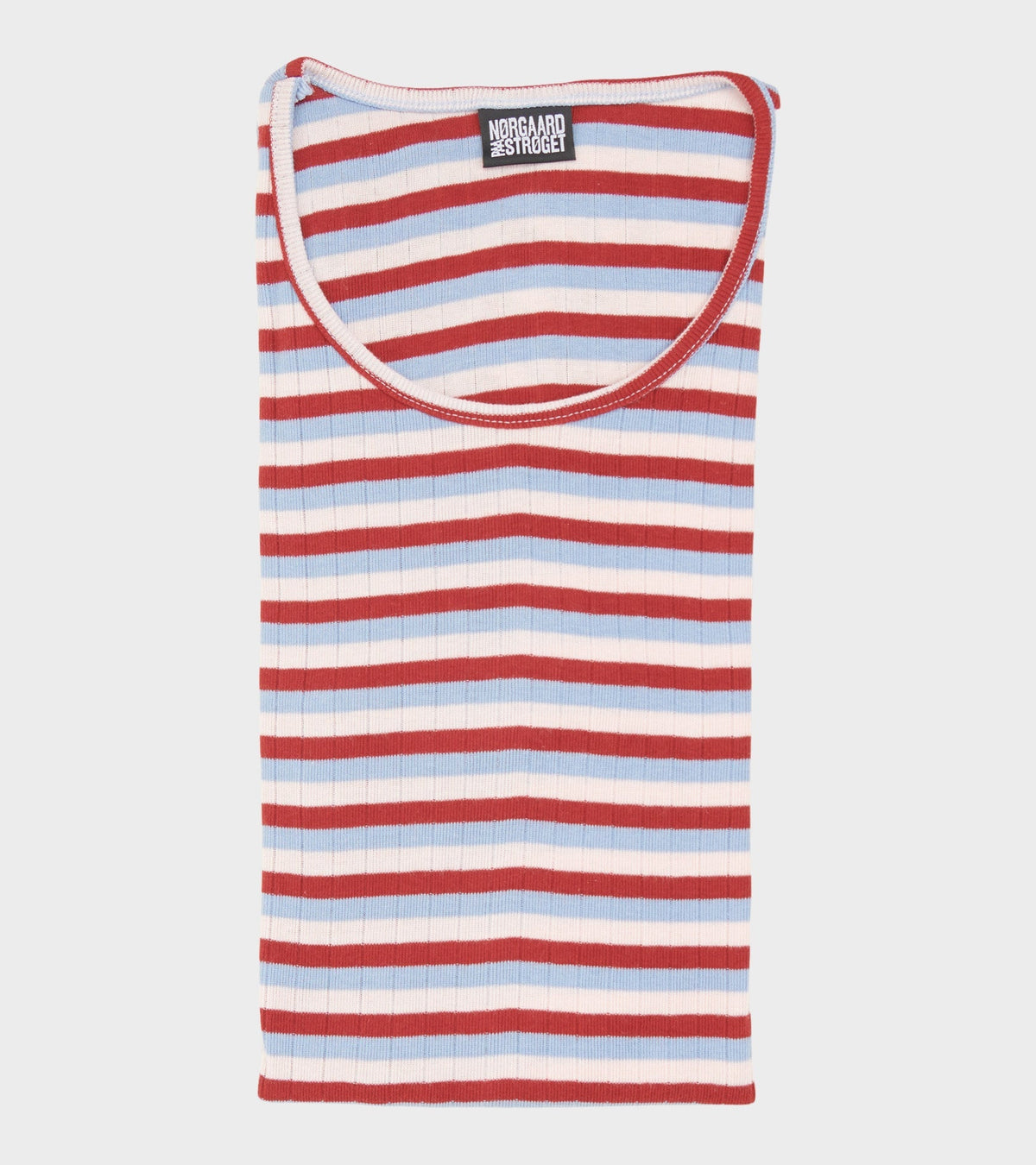 101 Rib Tricolore Light Blue/Strawberry/Winery