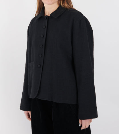 Japanese Stitch Cotton Lillie Jacket Washed Black