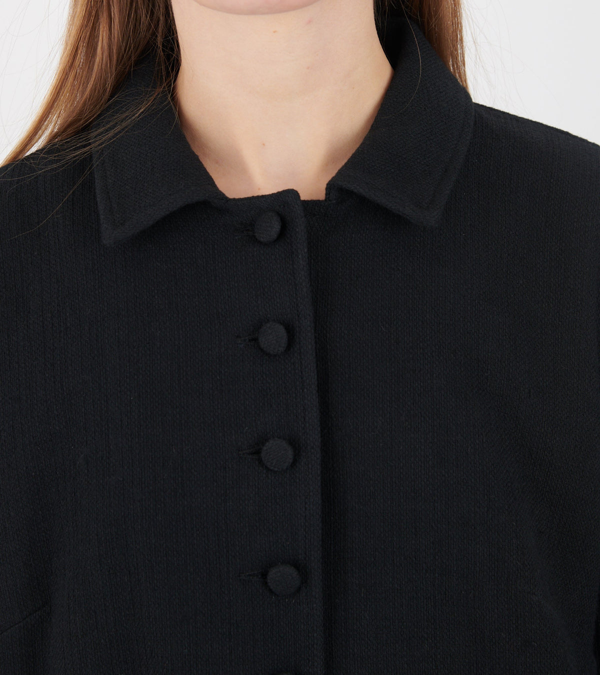 Japanese Stitch Cotton Lillie Jacket Washed Black