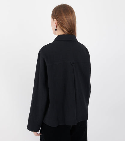 Japanese Stitch Cotton Lillie Jacket Washed Black