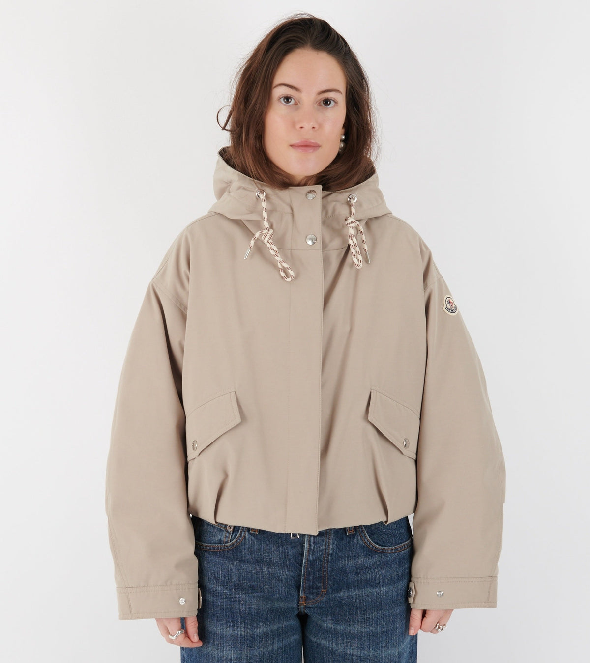Eucalyptus Hooded Down Jacket Beige