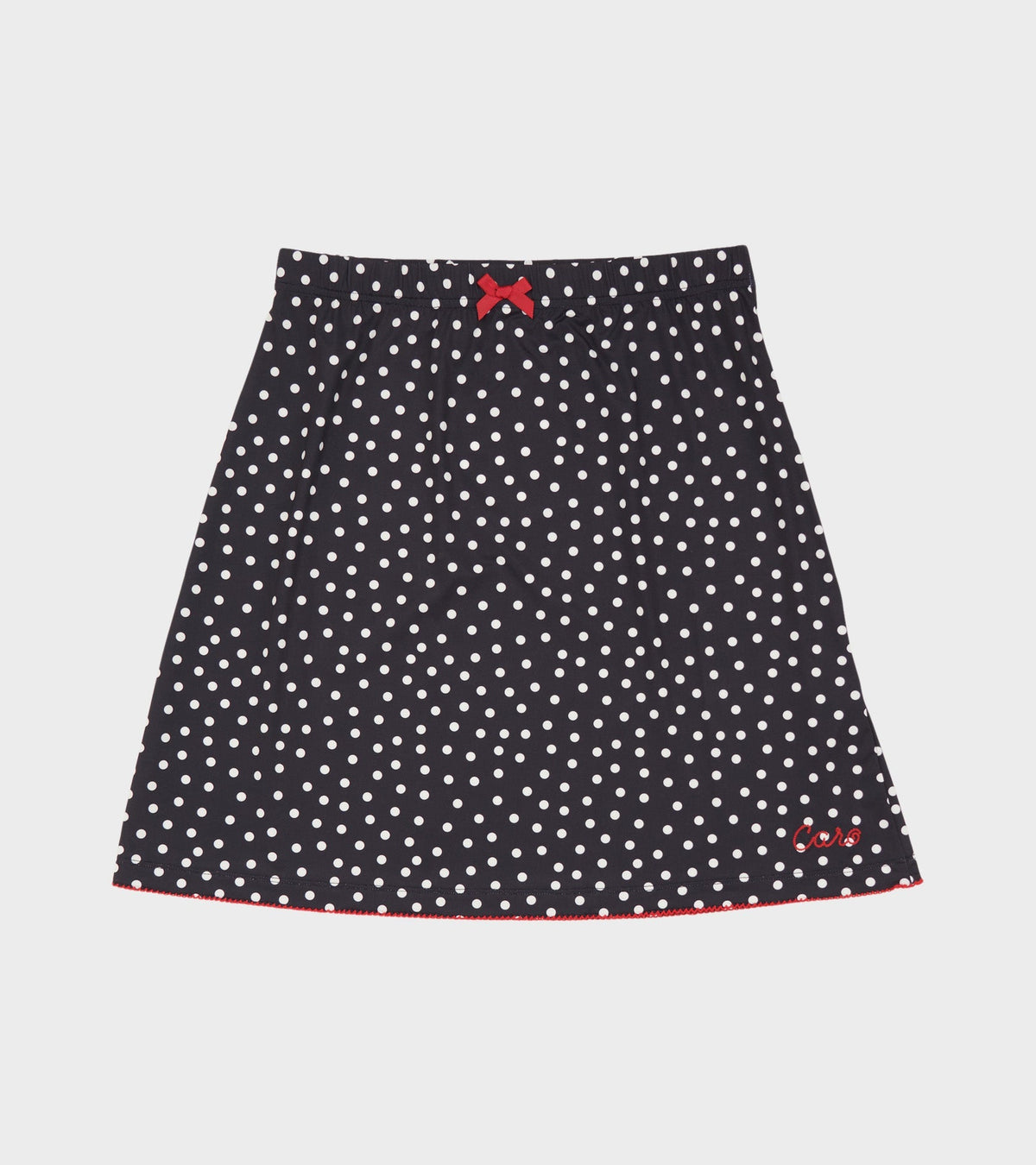 Jersey Skirt Black Dots