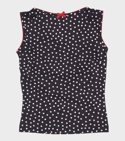 Alexa Jersey Top Black Dots